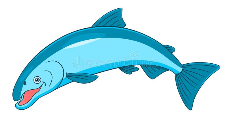 Saumons de coho de bande dessinée illustration libre de droits Saumons de coho de bande dessinée illustration libre de droits