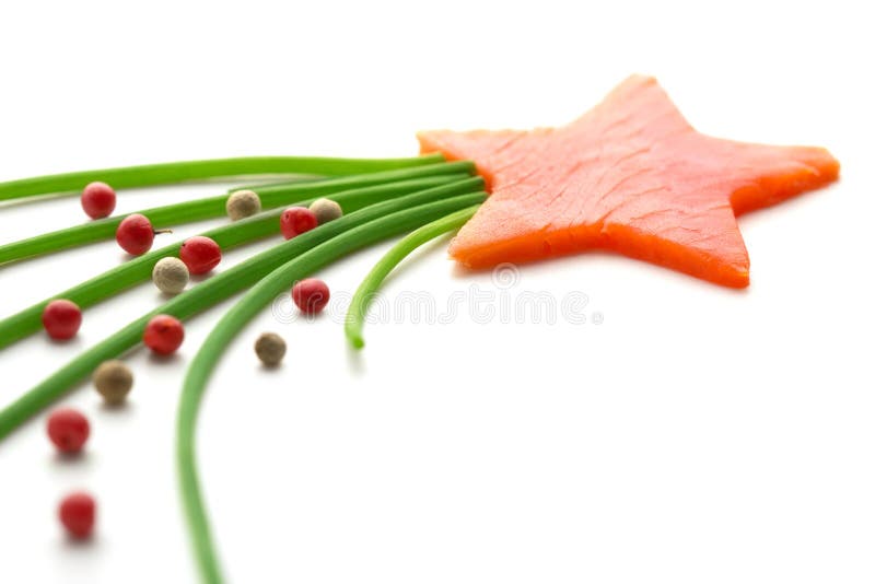 Saumons en forme d'étoile photo stock Saumons en forme d'étoile photo stock