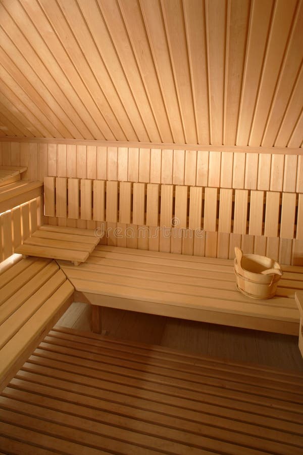 Sauna Interior royalty free stock photos