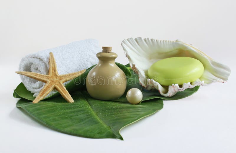 Still-life about spa and bath cleaning products. Still-life about spa and bath cleaning products