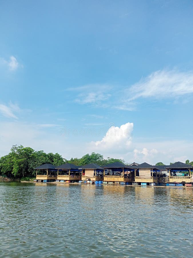 Saung at a Tourist Spot in Indonesia Stock Photo Image of culture