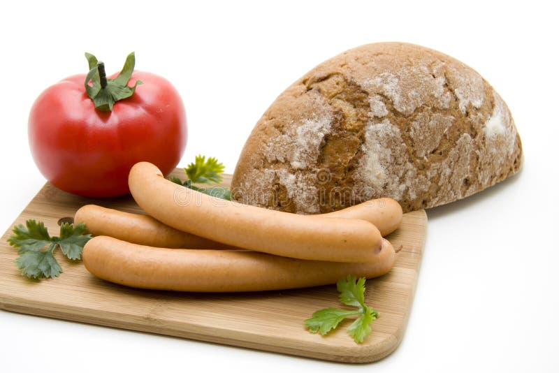 Sausage with bread