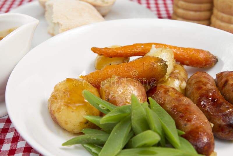 Sausage casserole stock photo. Image of potato, meal 76134504