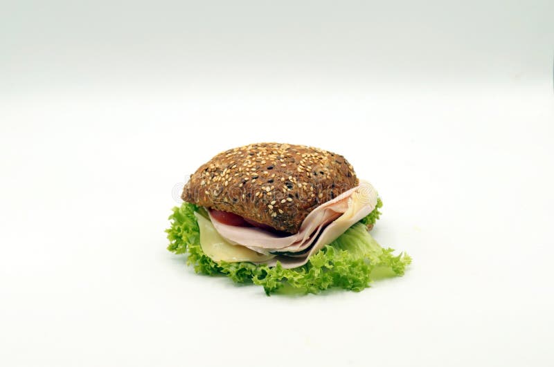 0Sausage and Cheese Sandwich with Diet Bread Stock Photo Image of