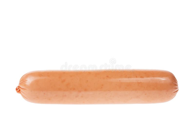Sausage close up isolated on white background stock photos Sausage close up isolated on white background stock photos