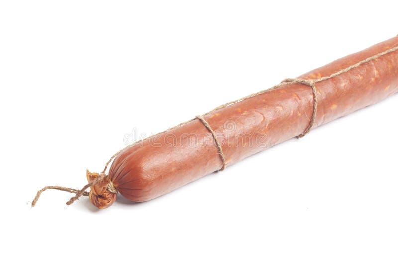 Sausage Loaf Isolated on White Stock Photo Image of laying, delicacy