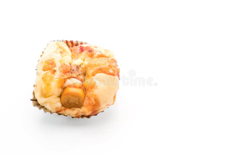 Sausage Mayonnaise Bread on White Stock Photo Image of cream, drink 95058558