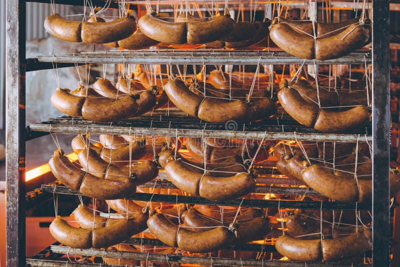 Sausage Meat Factory Production Worker Stock Image Image of nutrition