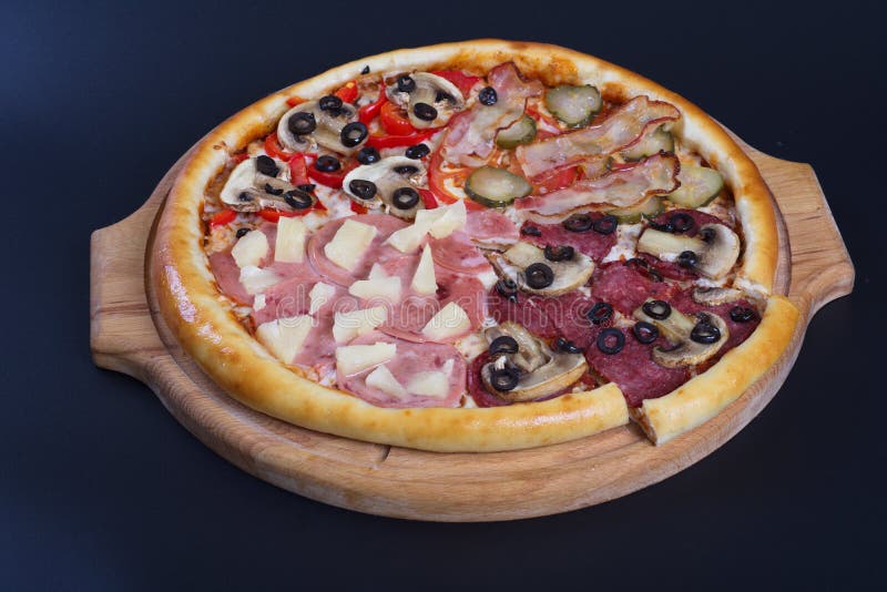 Sausage Pizza,cheese and Meat Stock Image Image of food, foods 150934523