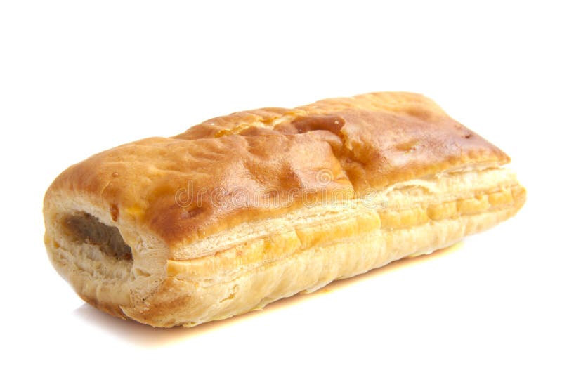 Single Sausage Roll stock image. Image of meal, closeup - 34446863