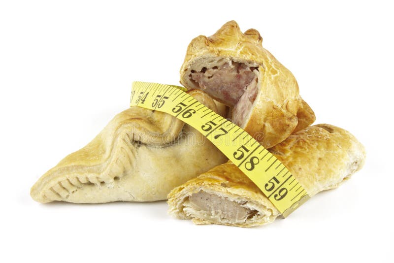 Sausage Roll with Pork Pie, pasty and Tape Measure