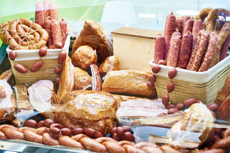 Sausage in store stock image. Image of gastronomy, sale 241391547