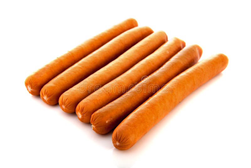 Sausages for hot dogs stock image. Image of pork, dinner 29112509