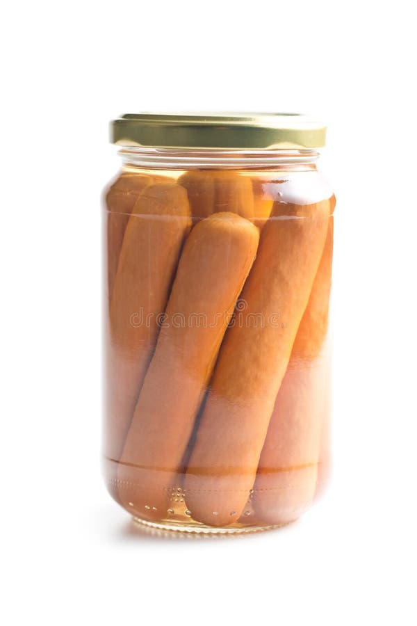 Sausages in jar stock image. Image of fast, product, meal 51327437