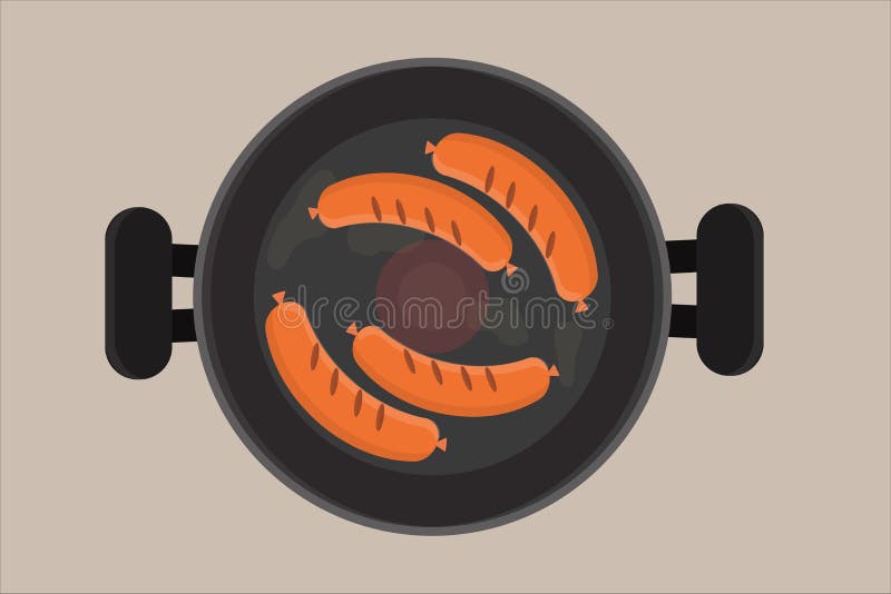 Pan Fried Sausages Stock Illustrations 334 Pan Fried Sausages Stock Illustrations, Vectors