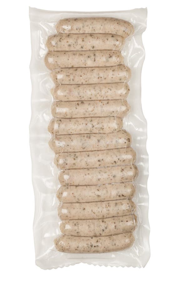 Sausages in a plastic bag stock image. Image of hotdog 115133967