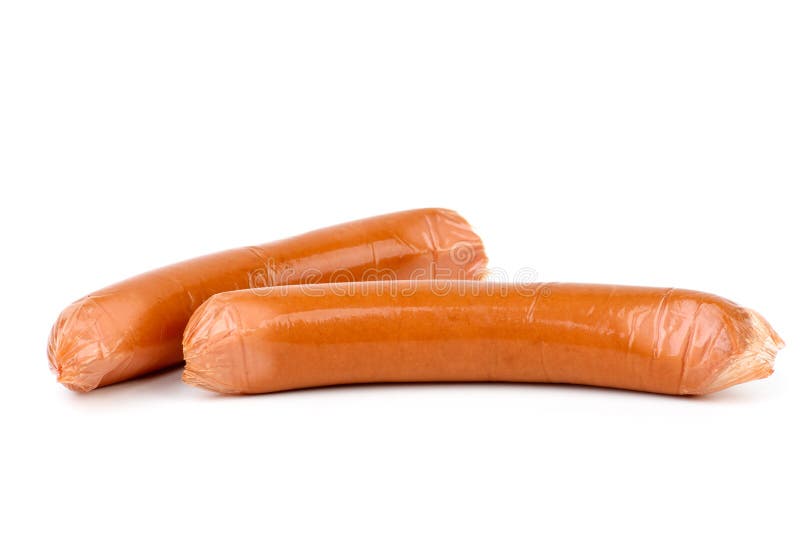 Smoked Sausages Wrapped In Plastic Stock Image Image of background