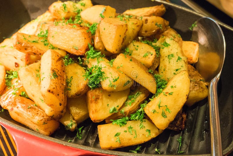 Saute Herbed Potato in a Pan Stock Photo Image of saute, meal 77678028