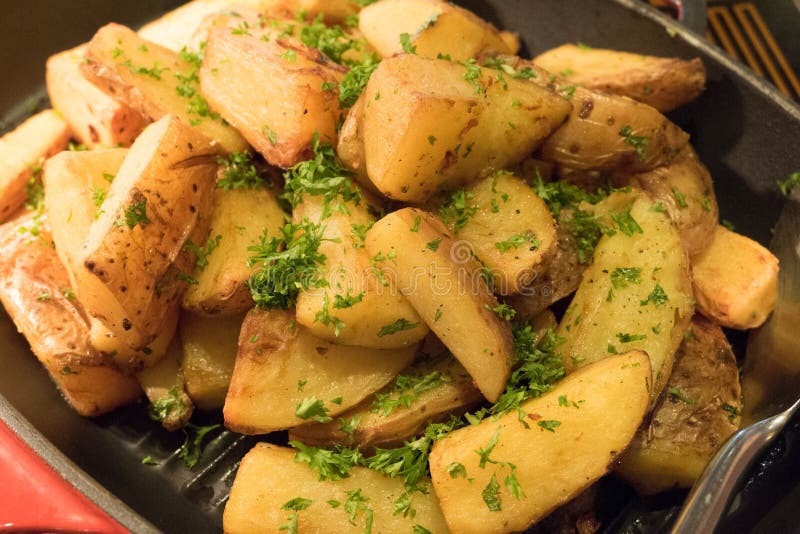 Saute Herbed Potato in a Pan Stock Photo Image of saute, meal 77678028
