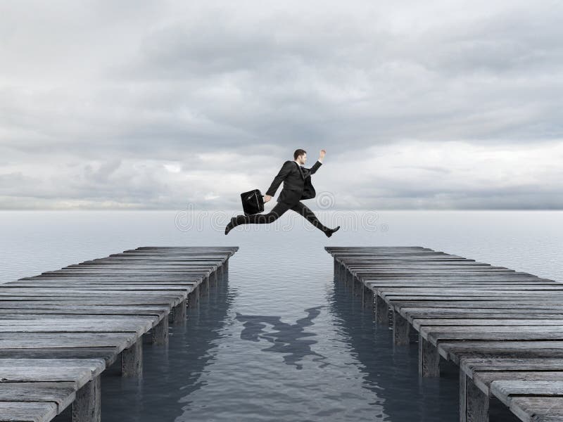 Sauter d'homme d'affaires photo stock Sauter d'homme d'affaires photo stock