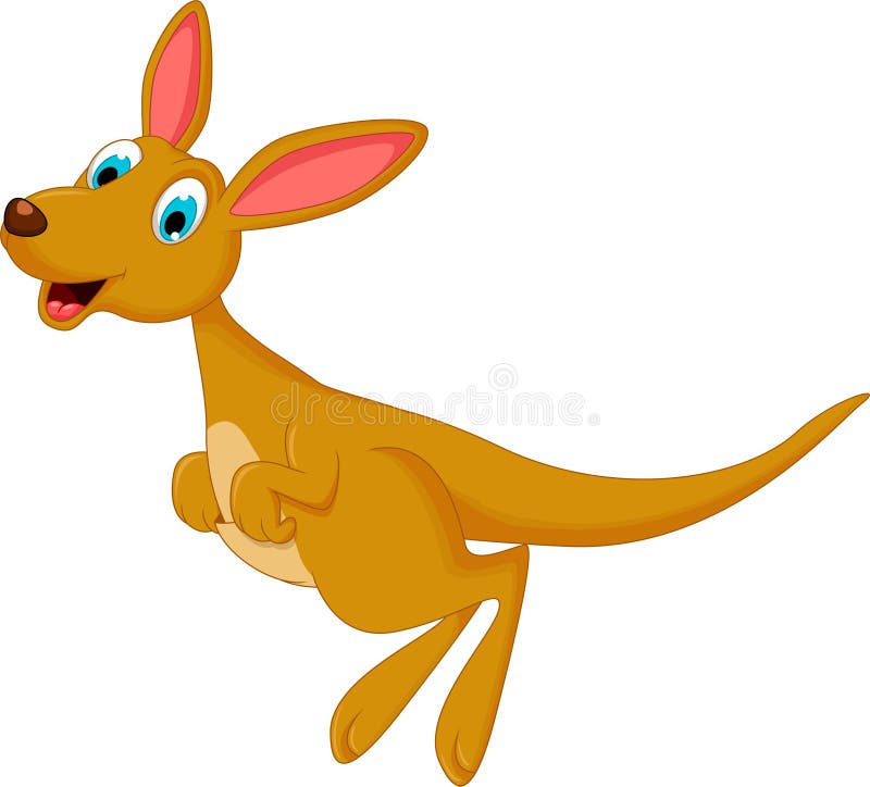 Sauter de kangourou de bande dessinée illustration stock Sauter de kangourou de bande dessinée illustration stock