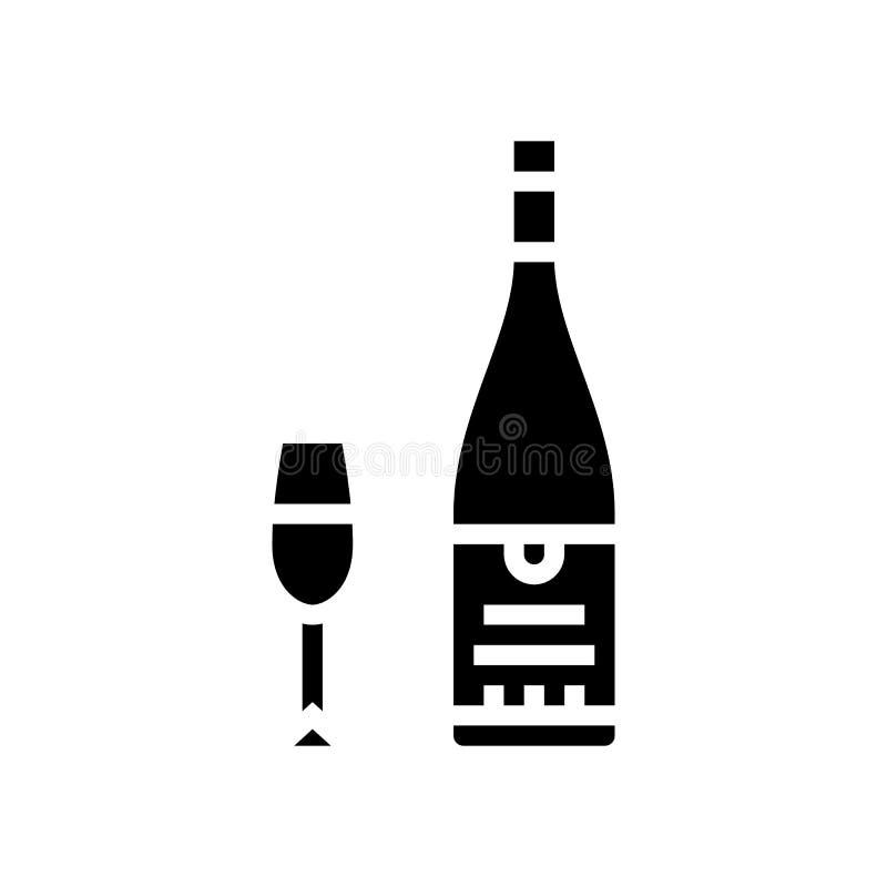 Sauvignon blanc white wine glyph icon vector illustration vector illustration