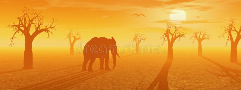 Savanna africana royalty illustrazione gratis Savanna africana royalty illustrazione gratis
