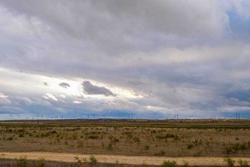 Savanna before rain stock image. Image of weather, season 60856229