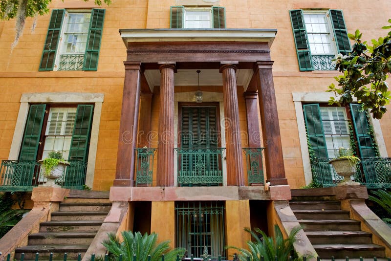Savannah architecture royalty free stock photo Savannah architecture royalty free stock photo