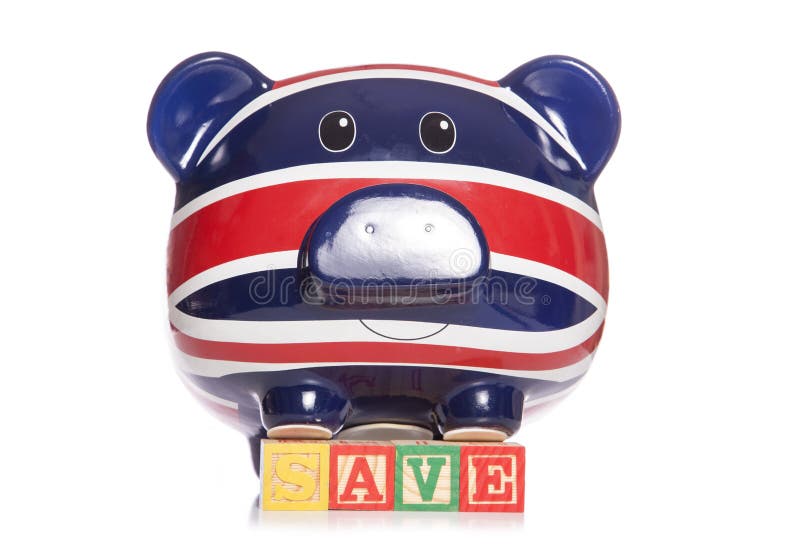 Save british piggy bank stock image. Image of england 37800205