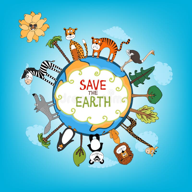 Save the Earth Flat Concept Stock Vector - Illustration of fauna, object: 138892497 Save the Earth Flat Concept Stock Vector - Illustration of fauna, object: 138892497