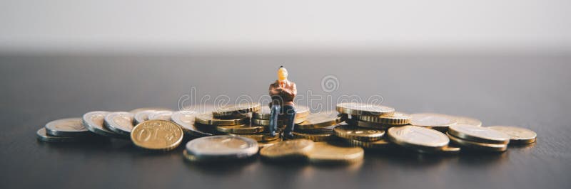 Save invest money in stock coin market, Business growth, financial strategies and banking expertise to income substantial stack of royalty free stock photography