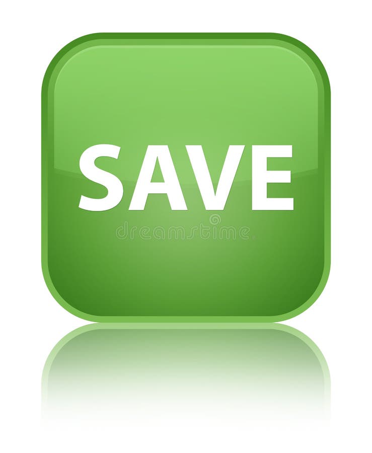 Save Special Soft Green Square Button Stock Illustration - Illustration ...