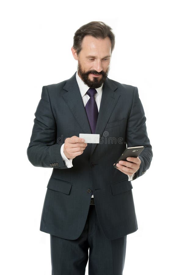 Save this Number Phone Memory. Businessman Carries Business Card. Feel Free To Call Me Anytime