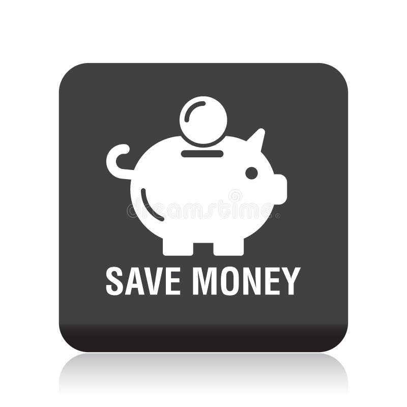 Save pieniądze prosiątka banka ikonę royalty ilustracja Save pieniądze prosiątka banka ikonę royalty ilustracja