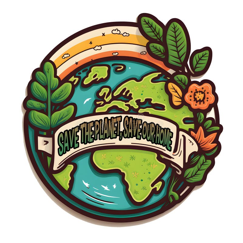 https://thumbs.dreamstime.com/b/save-planet-our-home-sticker-design-earth-day-tshirt-ai-generated-illustration-high-quality-photo-274976600.jpg