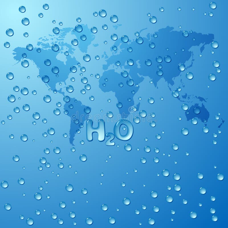 Save world water concept background vector illustration