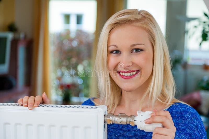 Woman makes the room cooler