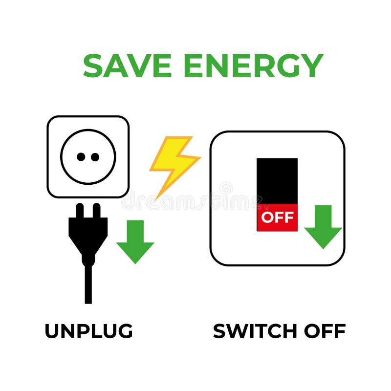 Saving energy tips unplug appliances when not in use and switch off