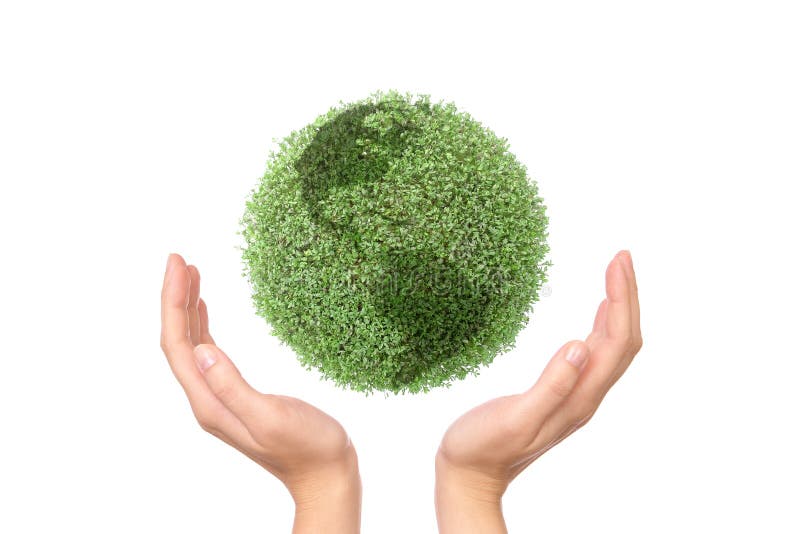 Saving green planet royalty free stock photography