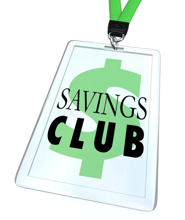 Savings Club Badge ID Card Special Discount Save More Stock