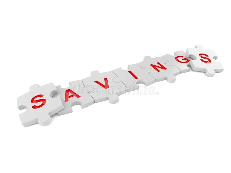 Savings jigsaw concept royalty free illustration