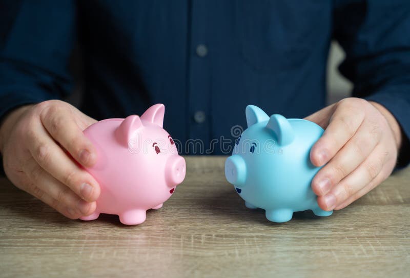 Savings of love partners in relationship. royalty free stock image
