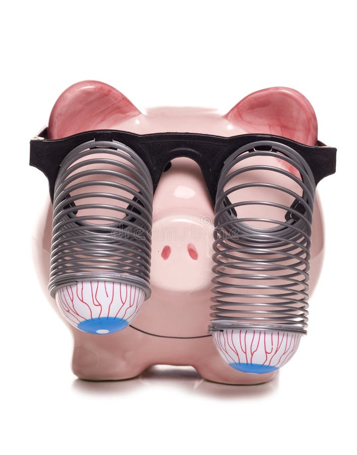 Savings to make your eyes bulge stock image