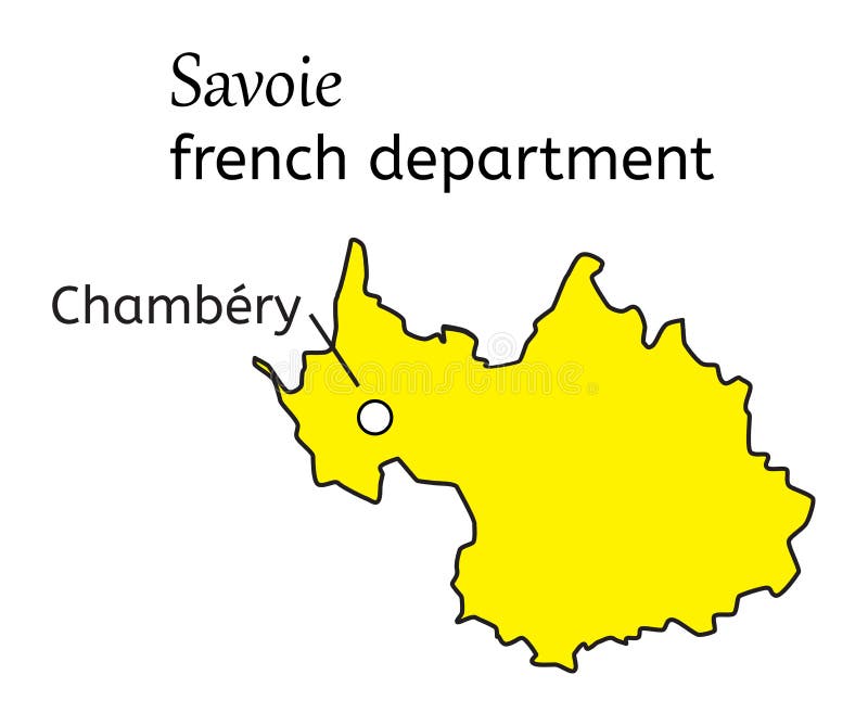 Savoie French Department Map Stock Vector Illustration of europe, geographic 79208148