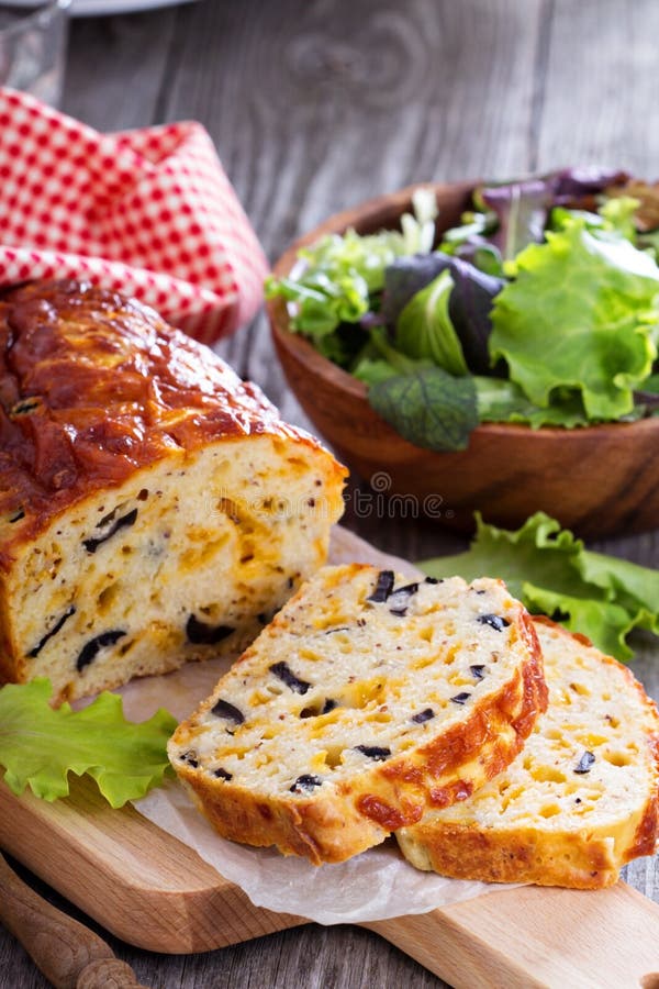 Savory Cheese Loaf with Olives Stock Image Image of pepper, savory