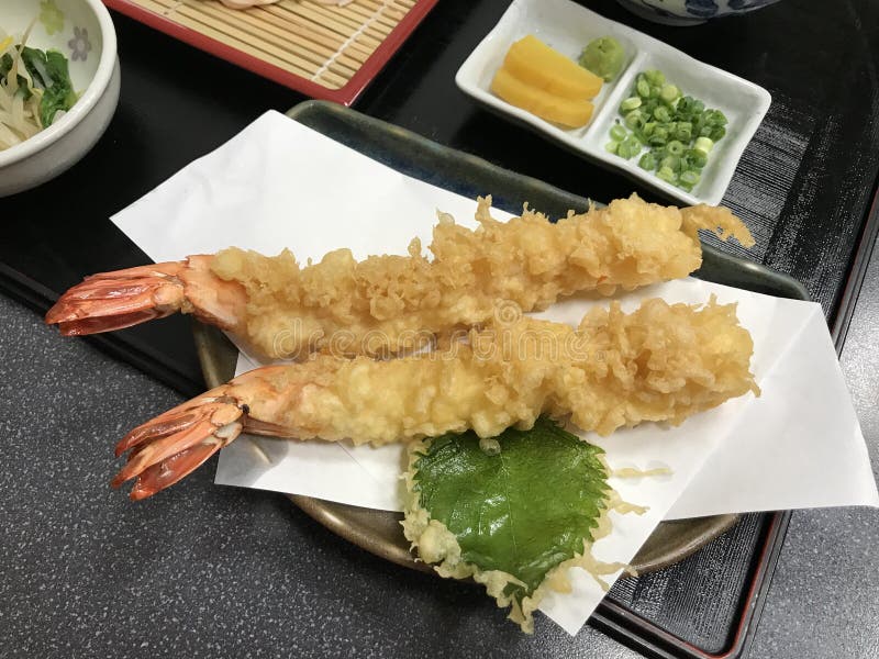 Japanese Shrimp tempura. stock photo. Image of delicious 107107744
