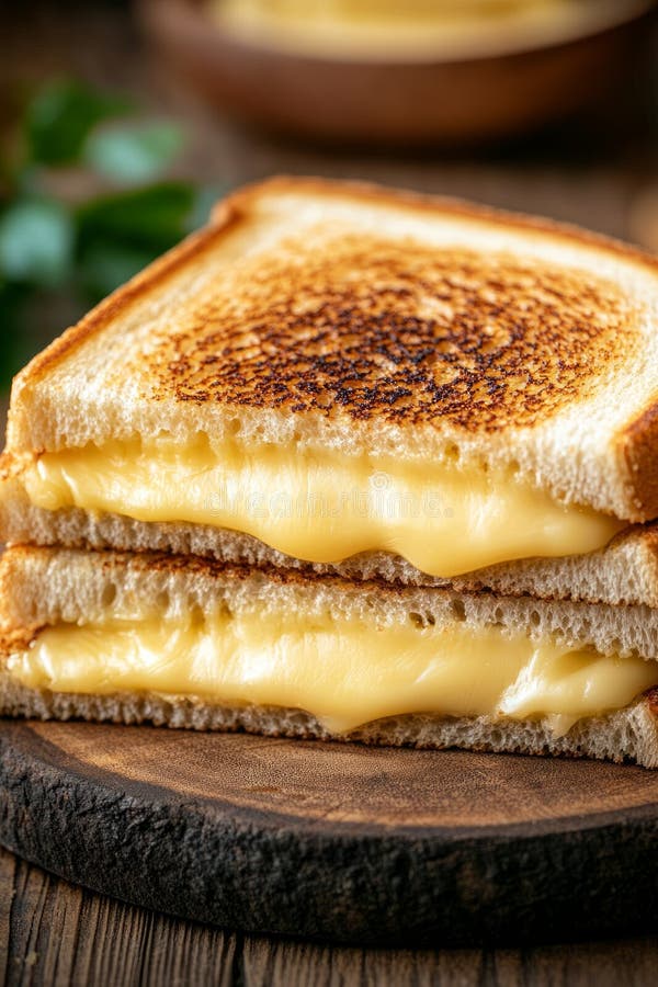 Savourez un sandwich au fromage grillé et appétissant, au fromage fondu au gooey, niché entre des tranches parfaitement grillées d photo libre de droits