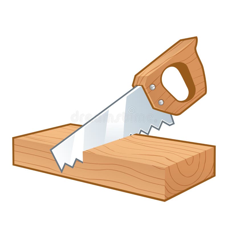 Saw stock vector. Illustration of carpentry, sawing, wood 68421695