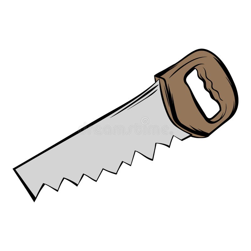 Saw icon cartoon vector illustration